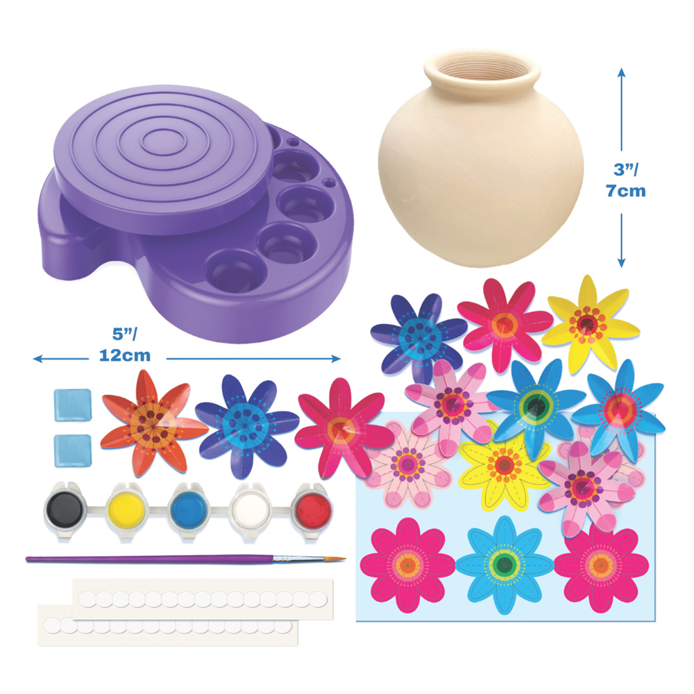 4M - KidzMaker - Twirl & Paint Mini Vase