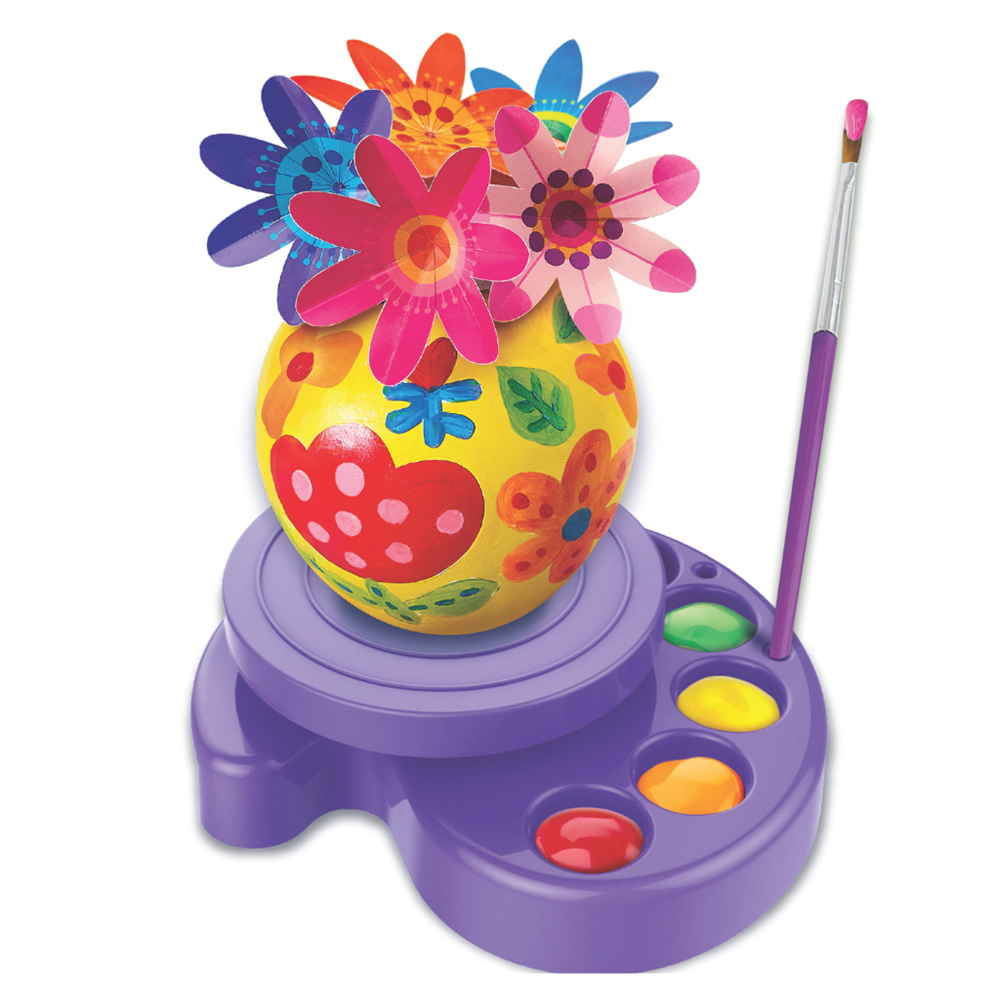 4M - KidzMaker - Twirl & Paint Mini Vase