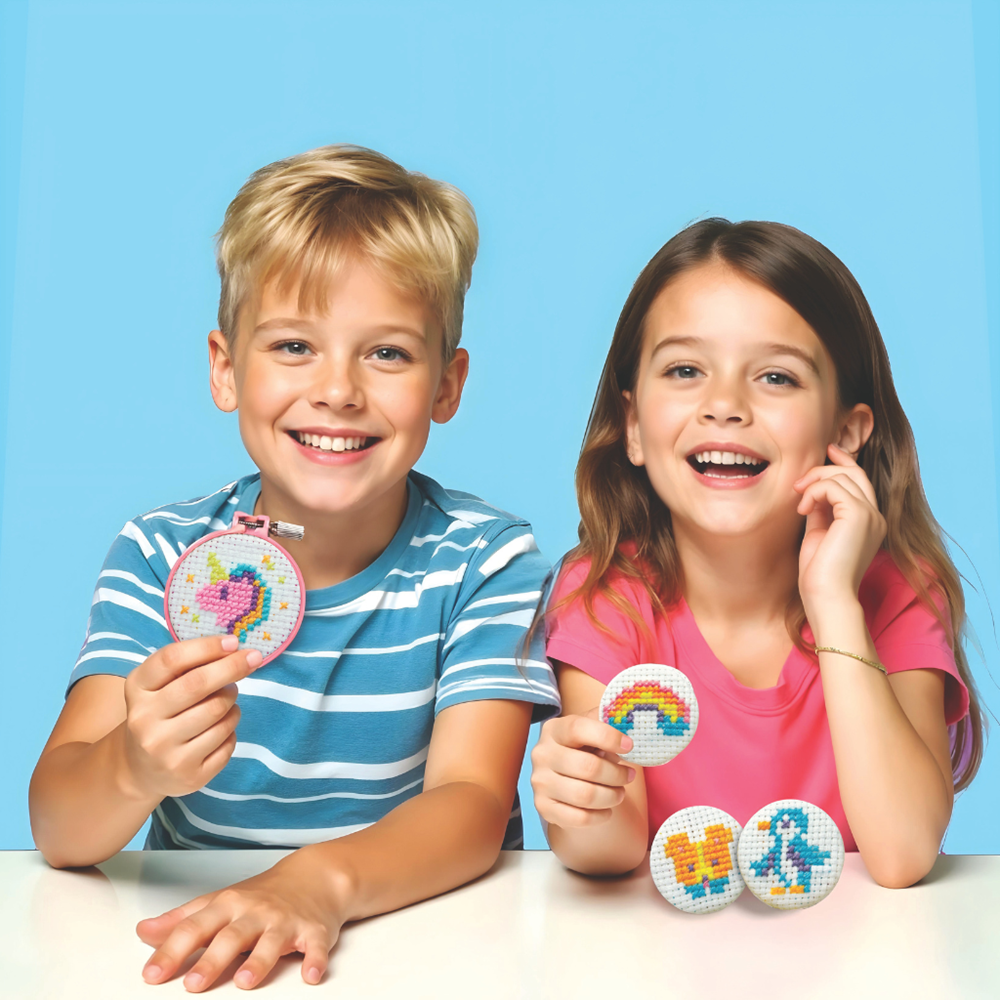 4M - KidzMaker - Mini Cross-Stitch Buttons