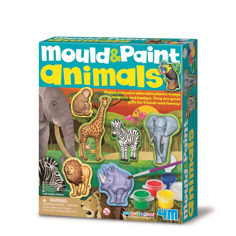 4M - Mould &amp; Paint - Wildlife Animals