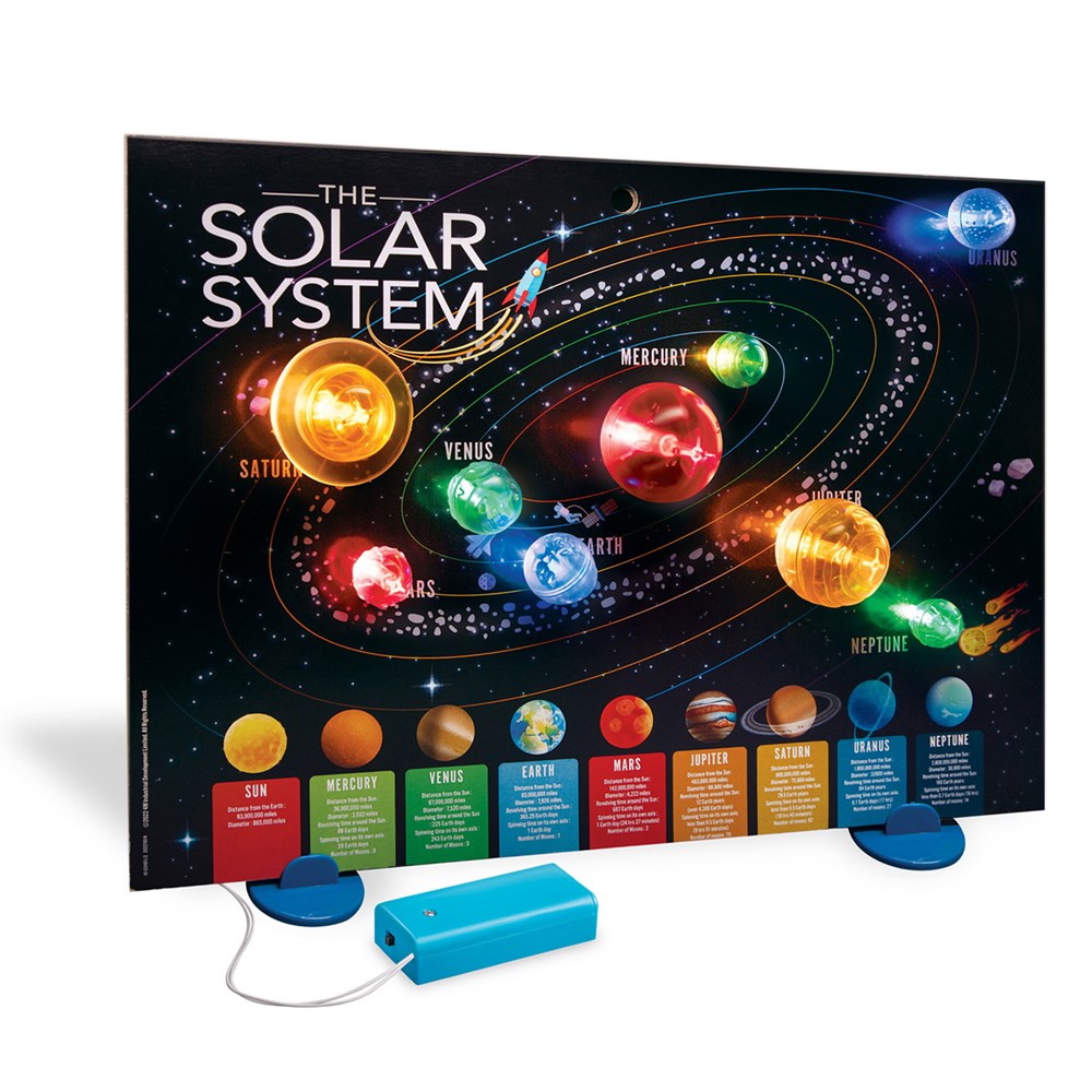 4M - KidzLabs - 3D Solar System Light-Up Poster Board