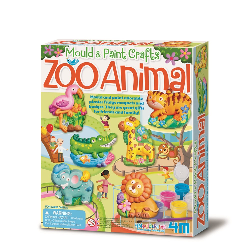4M - Mould &amp; Paint - Zoo Animal