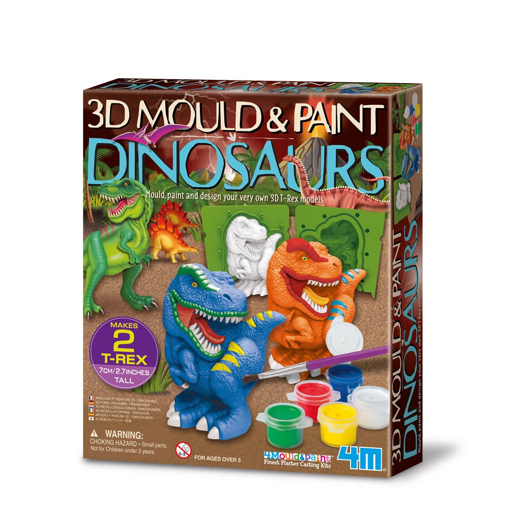 4M - Mould &amp; Paint - 3D Dinosaurs